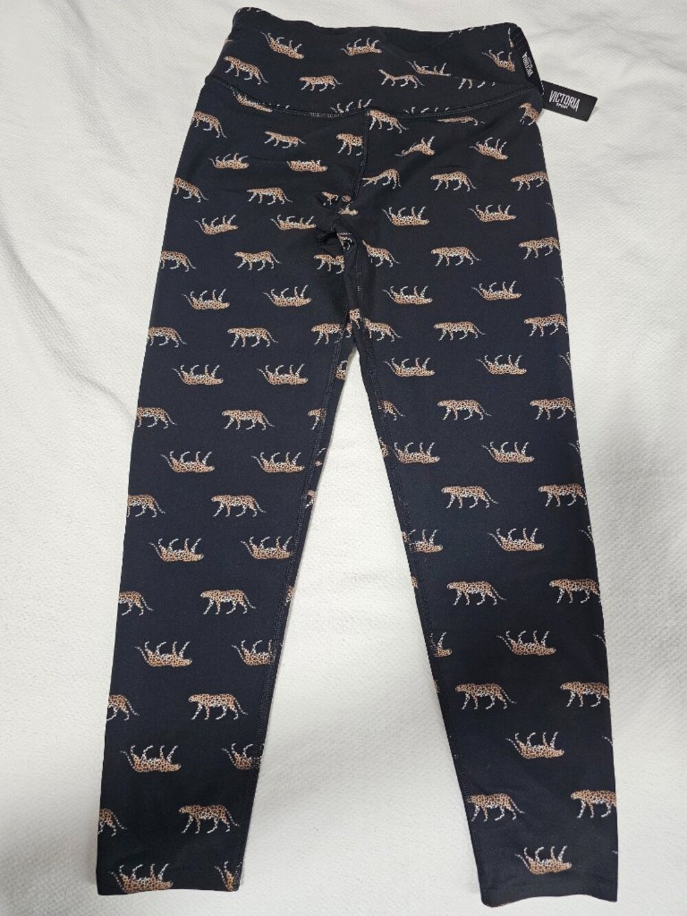 Victoria Secret Sport Womens  Leggings Black with Cheetah print - Picture 8 of 8